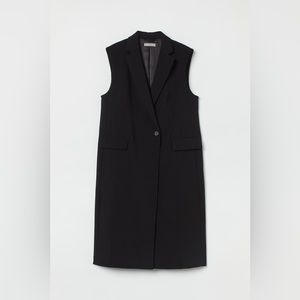 New! H&M Longline Sleeveless Blazer Jacket - Size XL